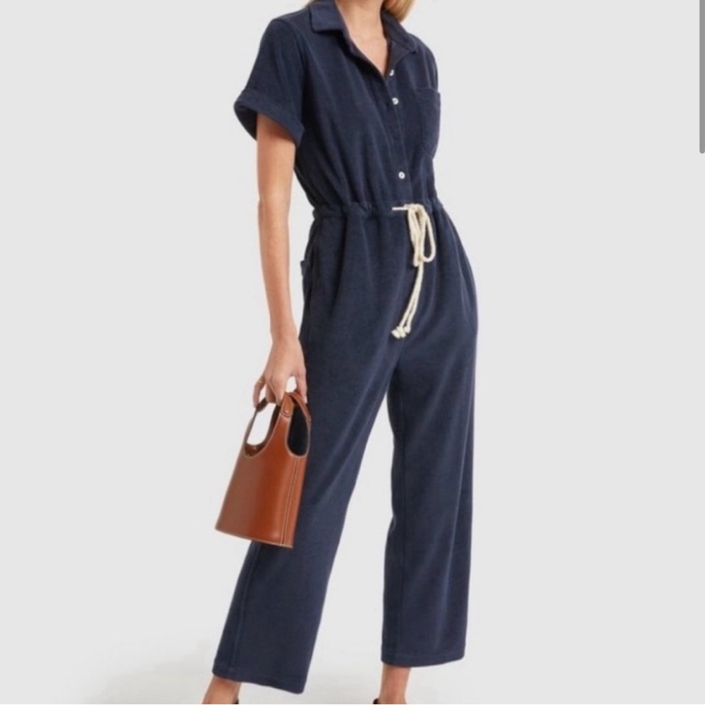 Alex Mill Navy Terrycloth Romper (size XS)